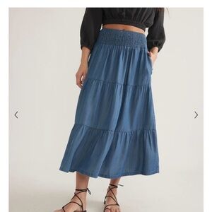 Marine Layer Corinne Chambray Maxi Skirt